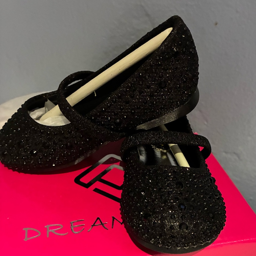 Dream Pairs Glittery Black Kids Dress Shoes